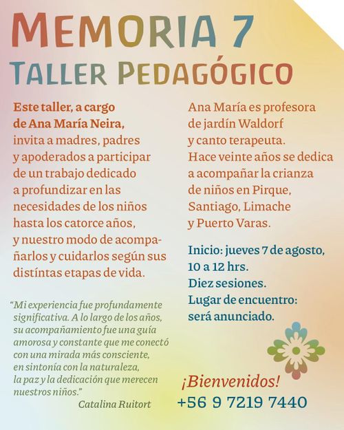 Taller Primer y Segundo Septenio