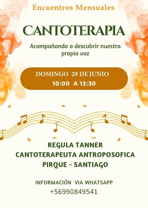 Encuentros mensuales de Cantoterapia