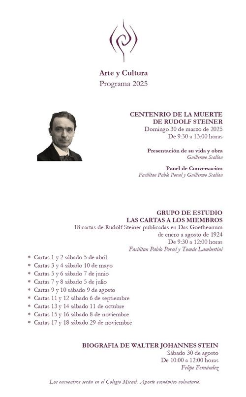 Centenario de la muerte de Rudolf Steiner: presentación de su vida y obra.