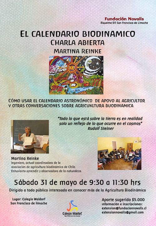 Charla Cómo leer el Calendario Biodinamico con Martina Reinke